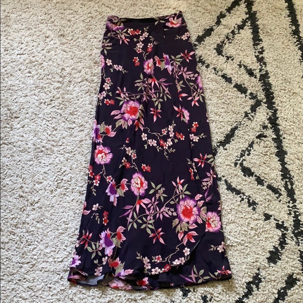 olivaceous maxi wrap skirt